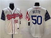 Men's Los Angeles Dodgers #50 Mookie Betts White Limited Stitched Jersey,baseball caps,new era cap wholesale,wholesale hats
